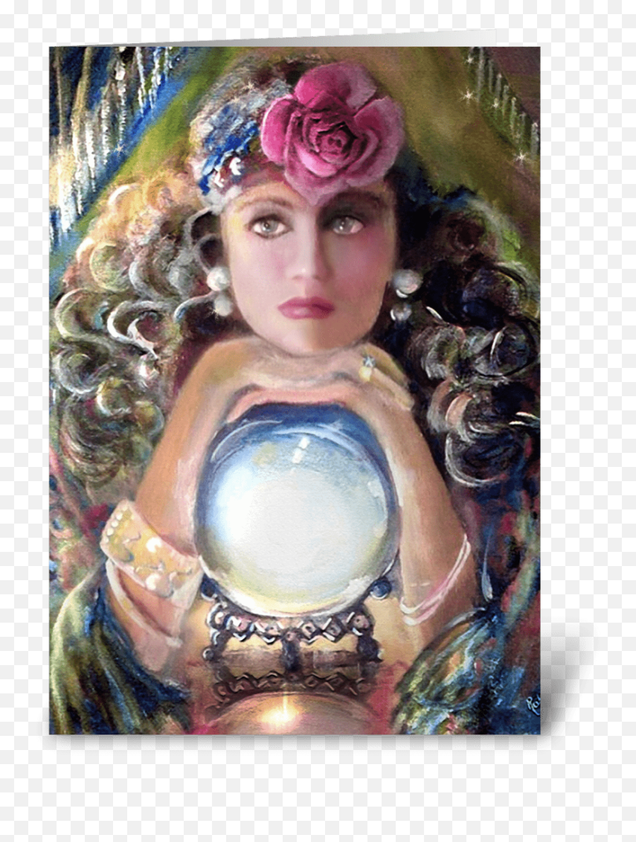 Pretty Gypsy U0026 Crystal Ball - Gypsy With Crystal Ball Png,Crystal Ball Transparent