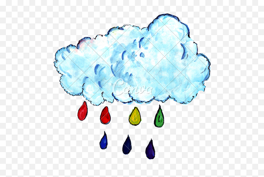 Download Hd Drawn Rainbow Cloud Png - Art,Rainbow Cloud Png