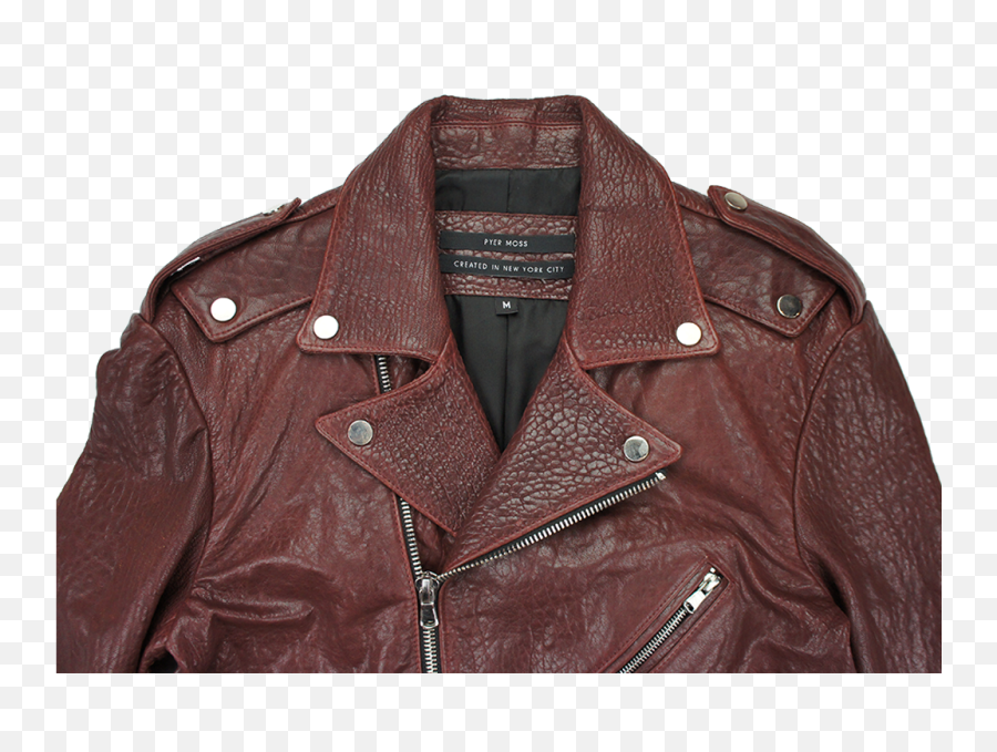 Pyer Moss Killer Biker Jacket - Oxblood Regardingfreshinstockhttpsstaticwixstaticcommediaad7f9a520b3e29e1d845b3960b51d22650432cmv2pngv1 Solid Png,Icon Leather Jacket