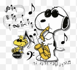 Snoopy Music Gif - Discover u0026 Share GIFs And Woodstock Playing Instrument png