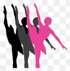 Triple Ballet Dancer Silhouette Blue - white PNG SVG Clip art Dancers Transparent