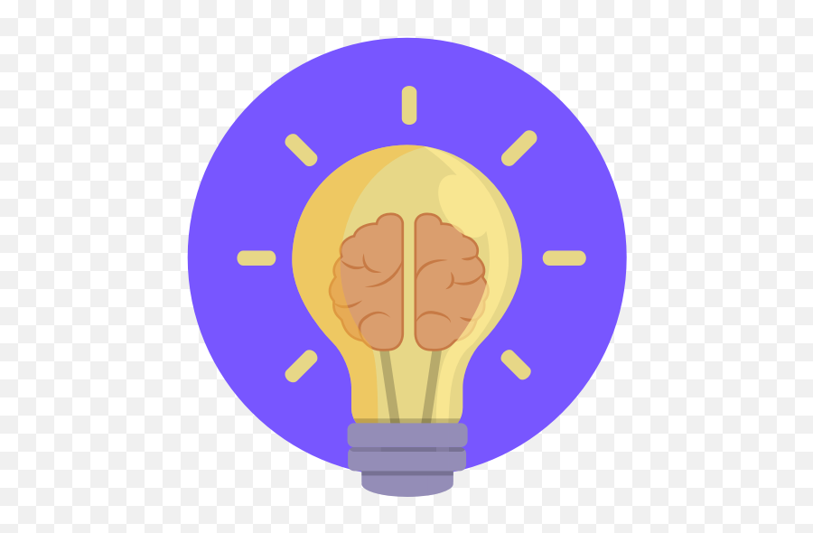 Idea Bulb Icon - Circle Light Bulb Icon Png,Lamp Icon