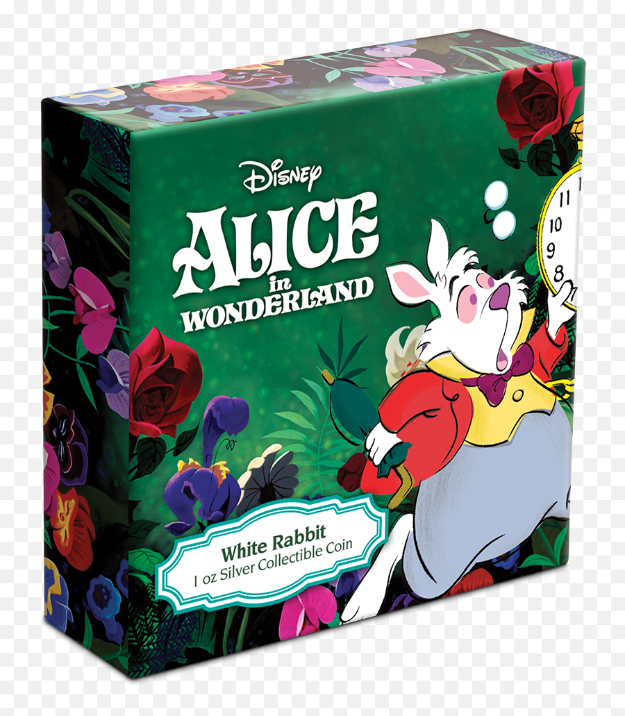 Niue Disney Alice In Wonderland White Rabbit 1 Oz Silver - Alice In Wonderland Alice White Rabbit Png,Alice In Wonderland Icon