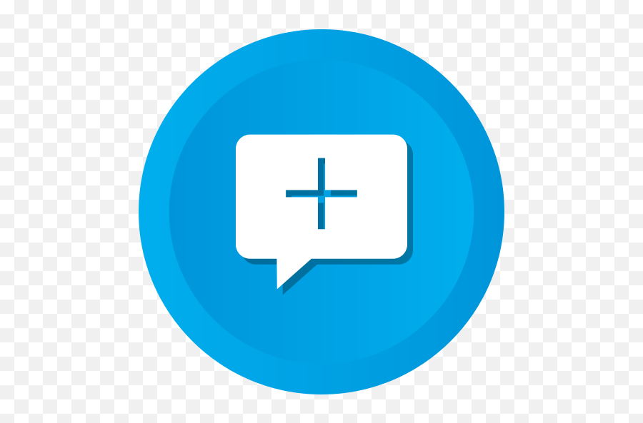 Add Bubble Cross Medical Chat Comment Speech Free Icon - Education Logo Png Blue,Comment Png