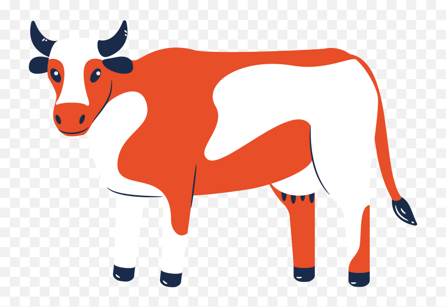Cow Standing Calm Illustration In Png Svg - Animal Figure,Cow Icon Png