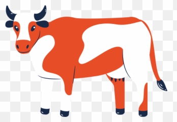 Cow Standing Calm Illustration In Png Svg - Animal Figure,Cow Icon Png
