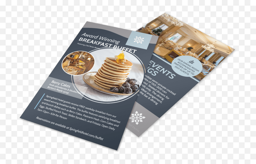Hotel Breakfast Buffet Flyer Template Mycreativeshop - Breakfast In Hotel Brochure Png,Hotel Icon Brunch