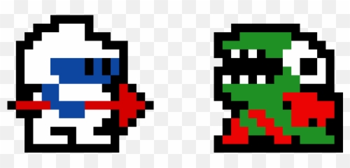 Pixilart - Dig Dug Pixel Art Png,Dig Dug Png