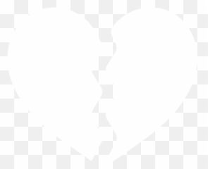 Broken - heartdividedintwoparts Magis Center Broken Heart White Png