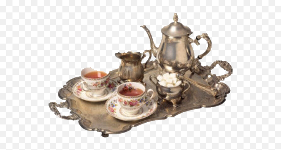 Vintage Tea Set Png - Vintage Aesthetic Png Brown,Tea Set Png