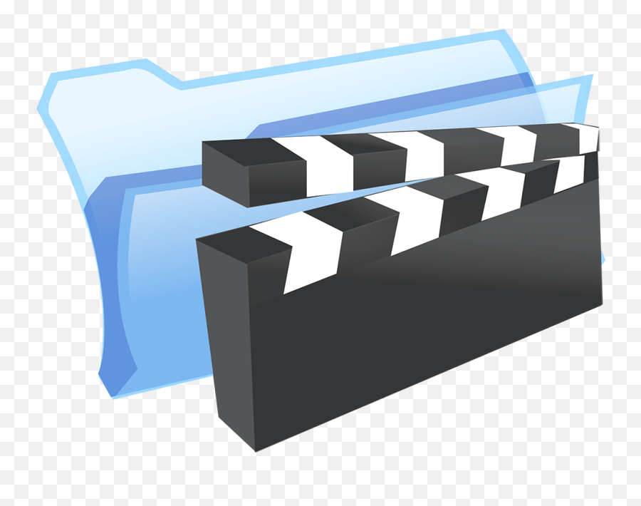 Computer Folder And A Movie Clapboard - Film Png,Clapboard Png