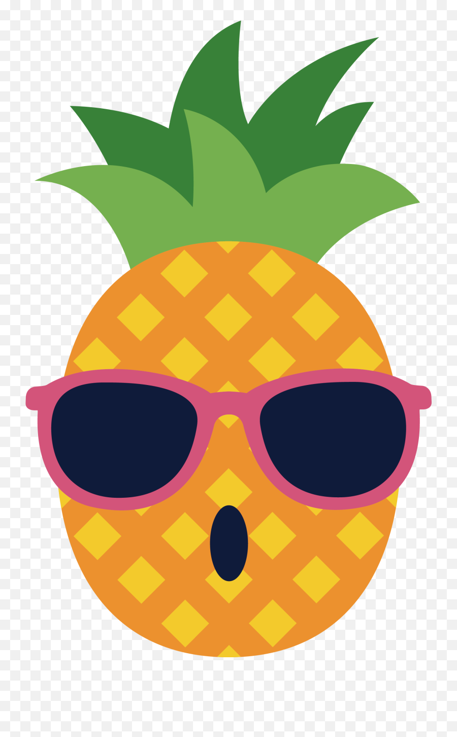 Download Vector Of Spectacles Glasses - Draw A Pineapple With Sunglasses Png,Pineapple Clipart Png