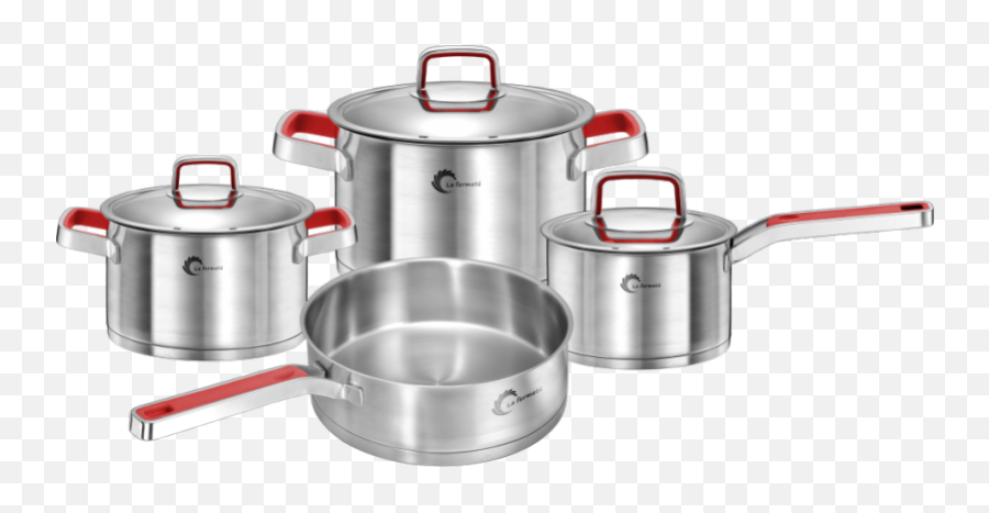 Download Hd La Fermeté 7 Piece Stainless Steel Cooking Pot - Set Of Cooking Pot Png,Cooking Pot Png