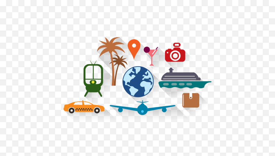 Travel Symbols Vector Illustrations Free Png Graphic - Tour And Travels Icon,Travel Clipart Png