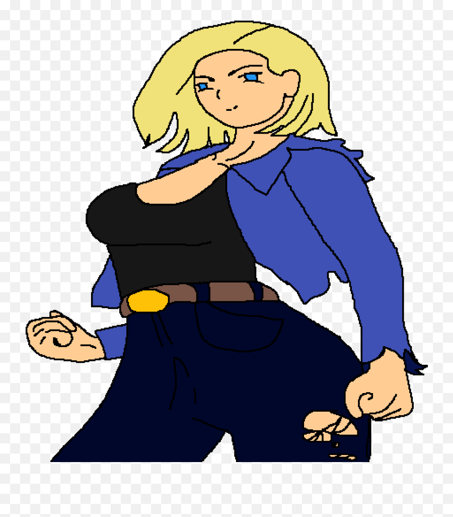 Pixilart - Android 18 By Charaya Cartoon Png,Android 18 Png