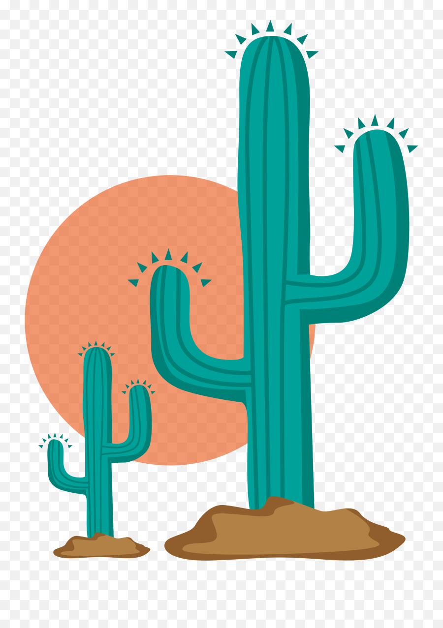 Cactaceae Clip Art - Cartoon Transparent Cactus Png,Saguaro Png