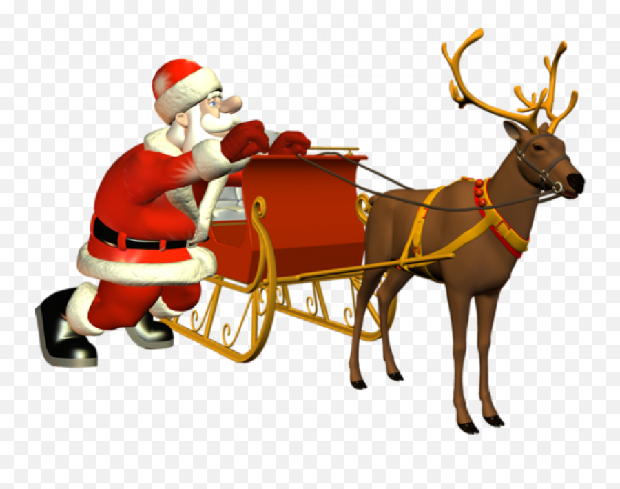 Santa Sleigh Clipart Png - Merry Christmas Day 18 Png Ded Moroz Png,Santa Clipart Png