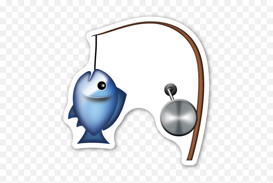 Fishing Pole And Fish - Fishing Emoji Png,Fish Emoji Png