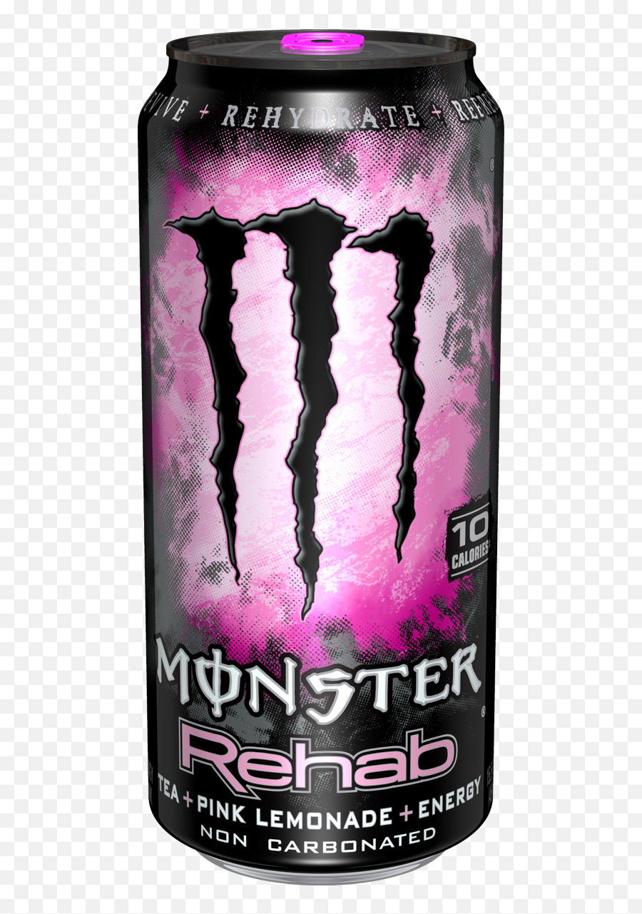 Pink Monster Energy Drink Logos - Monster Rehab Pink Lemonade Png,Monster Drink Logo