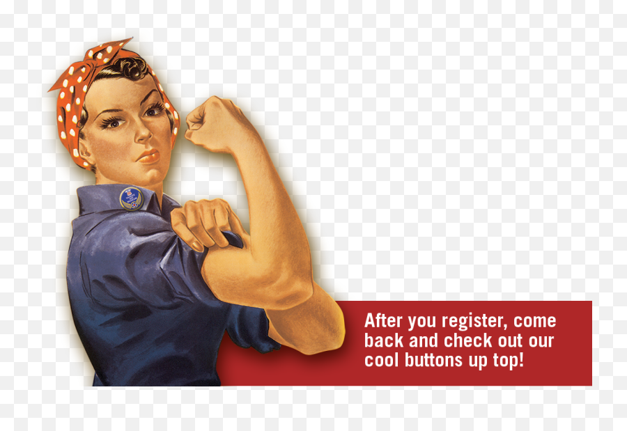 Riveter Kettlebell Transparent Png - We Need You Girl,Rosie The Riveter Png