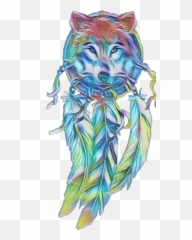 Indian Feather Png - Wolf And Feathers Tattoo