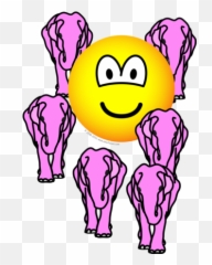 Pin - Smiley Face Emoface Elephant png