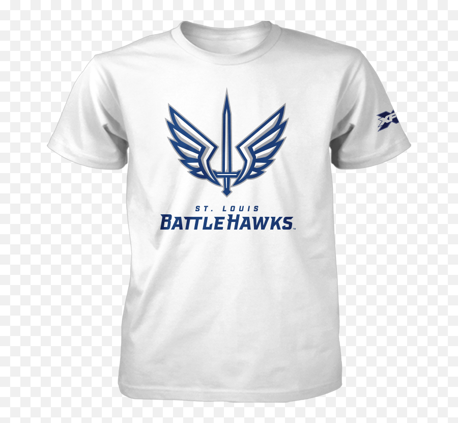 St Louis Battlehawks Official Team Logo White T - Shirt Xfl St Louis Battle Hawks Logo Png,White T Shirt Transparent