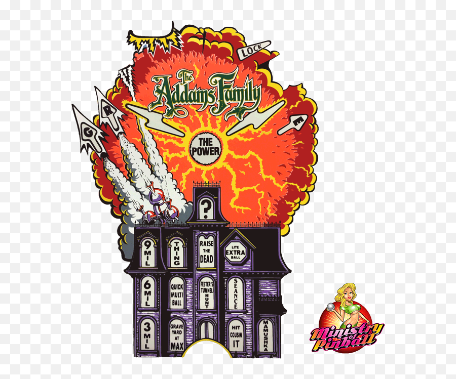 Download Addams Family Magnet Mansion - Addams Family Pinball Overlay Png,Addams Family Icon