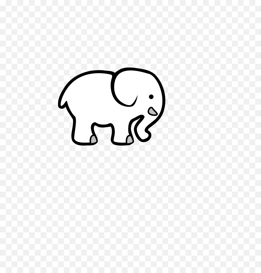Download White Elephant Png Free - Free Transparent Elephant Outline Clipart,Elephant Clipart Transparent Background