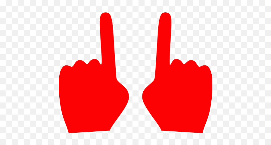 Red Two Hands Icon - Free Red Hand Icons Icone Maos Roxo Png,Hand Gesture Icon