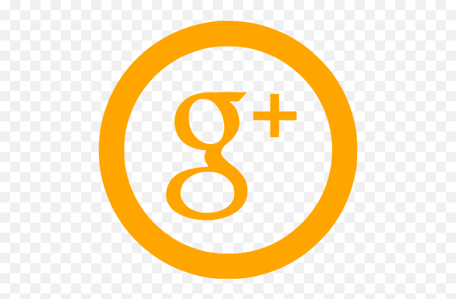 Orange Google Plus 5 Icon - Free Orange Social Icons Google Plus Icon Transparent Png,Sign Up Icon Png