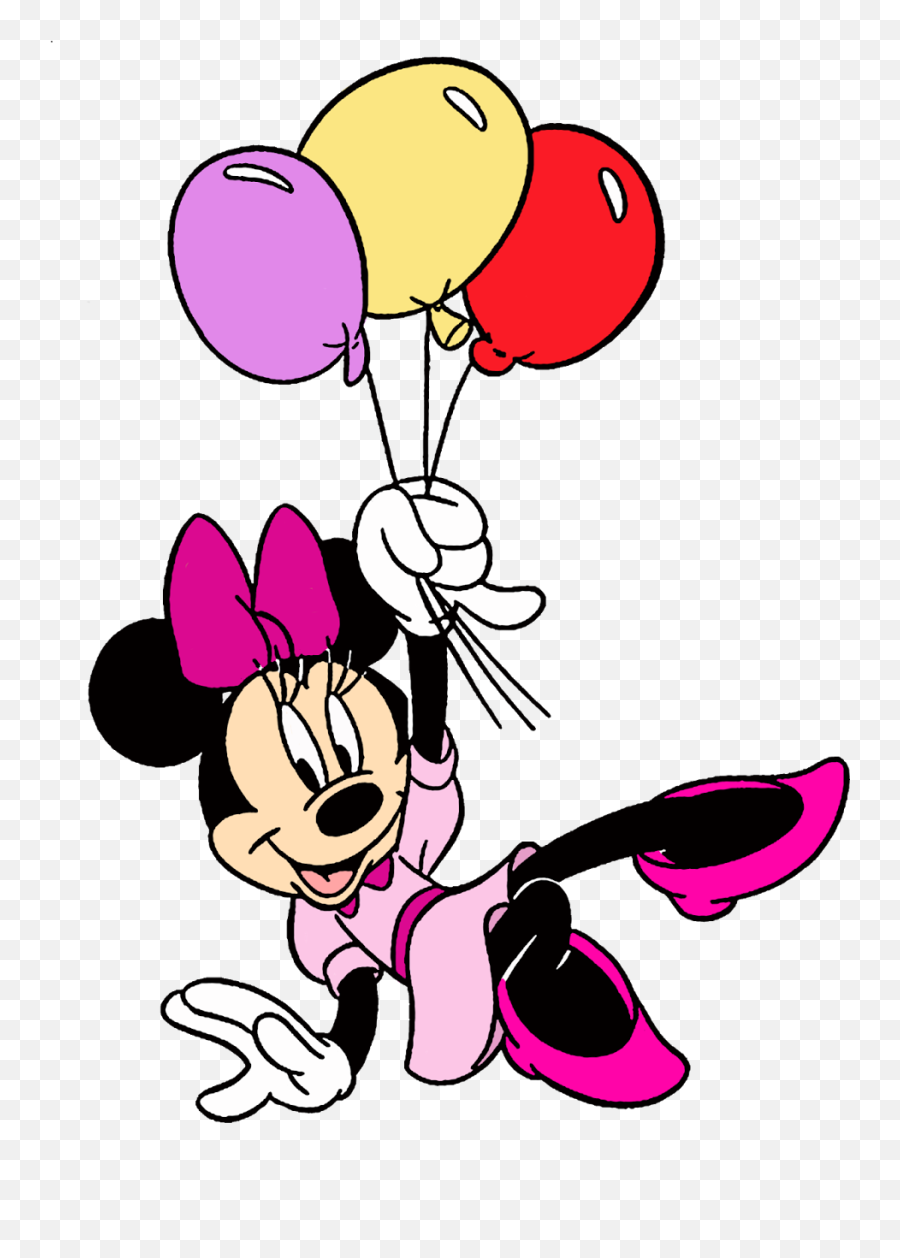 Minnie Mouse Balloons Clipart - Minnie Mouse Birthday Background Png,Minnie Mouse Png