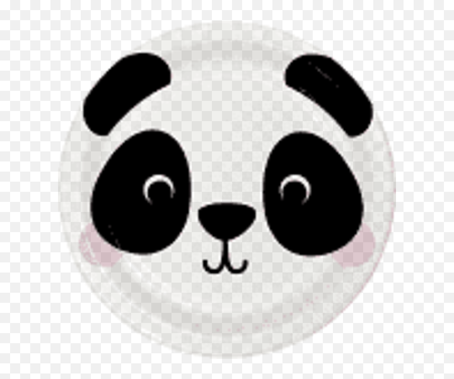 Panda Animal Face 7 Paper Plates 8 Ct - Pop Party Supply Panda Paper Plate Png,Custom Saddlery Icon Star