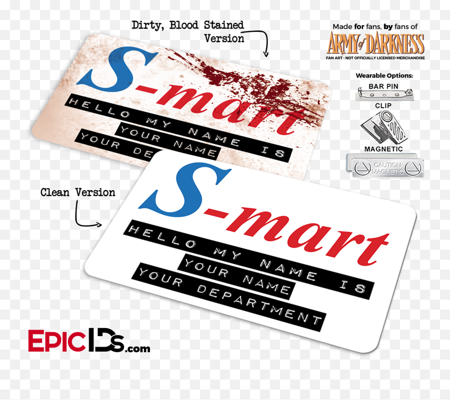 S - Mart U0027army Of Darknessu0027 Cosplay Replica Name Badge Personalized Png,Resident Evil Folder Icon