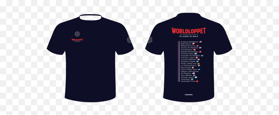 T - Shirt Races U2013 Worldloppet Black Polo T Shirt Front And Back Png,Tord Icon