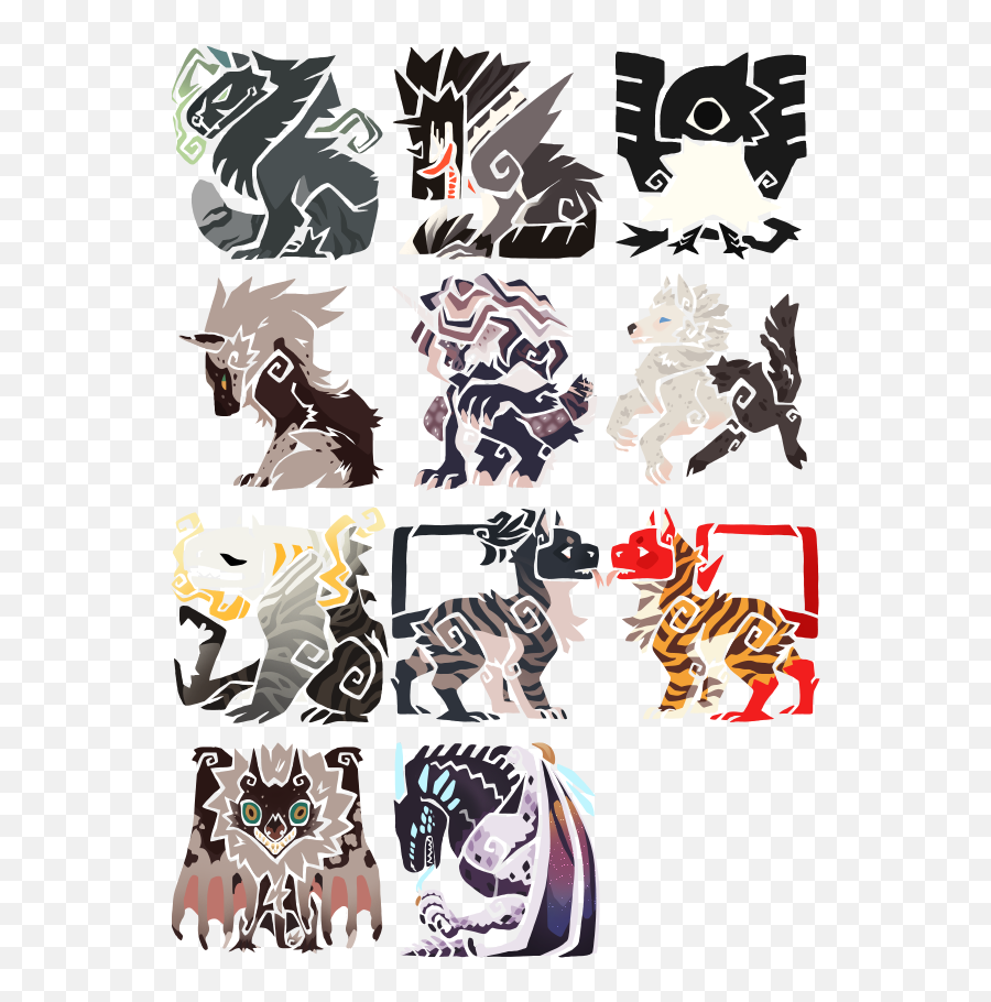 Mohu Styled Icons By Kingcorvidae - Fur Affinity Dot Net Fictional Character Png,Monster Hunter Icon