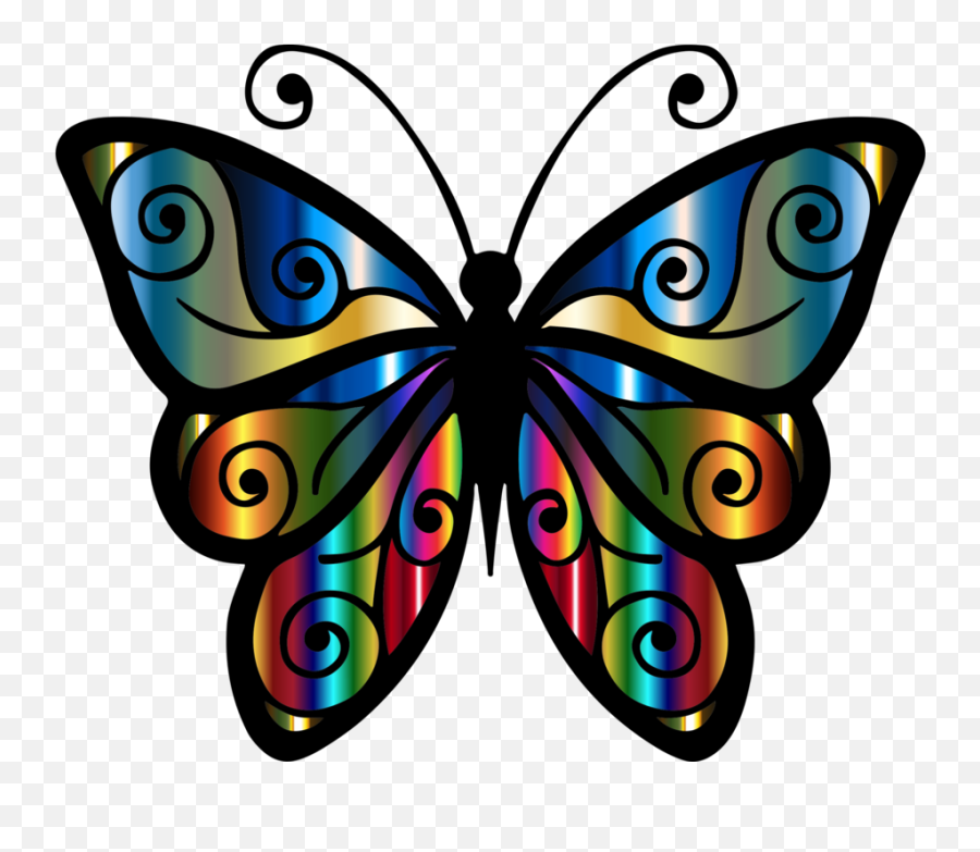 Butterflysymmetryartwork Png Clipart - Royalty Free Svg Png Butterfly In Line Art,Butterfly Icon Vector