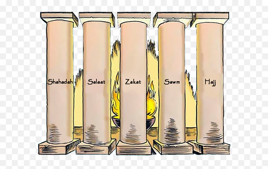 Download The Five Pillars Of Islam - Shahada Salat Zakat Sawm Hajj Png,Pillars Png