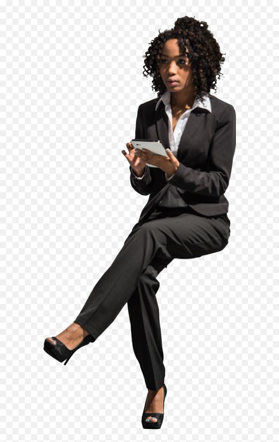 Cutout Woman Sitting People - Business People Sitting Png,Black Woman Png