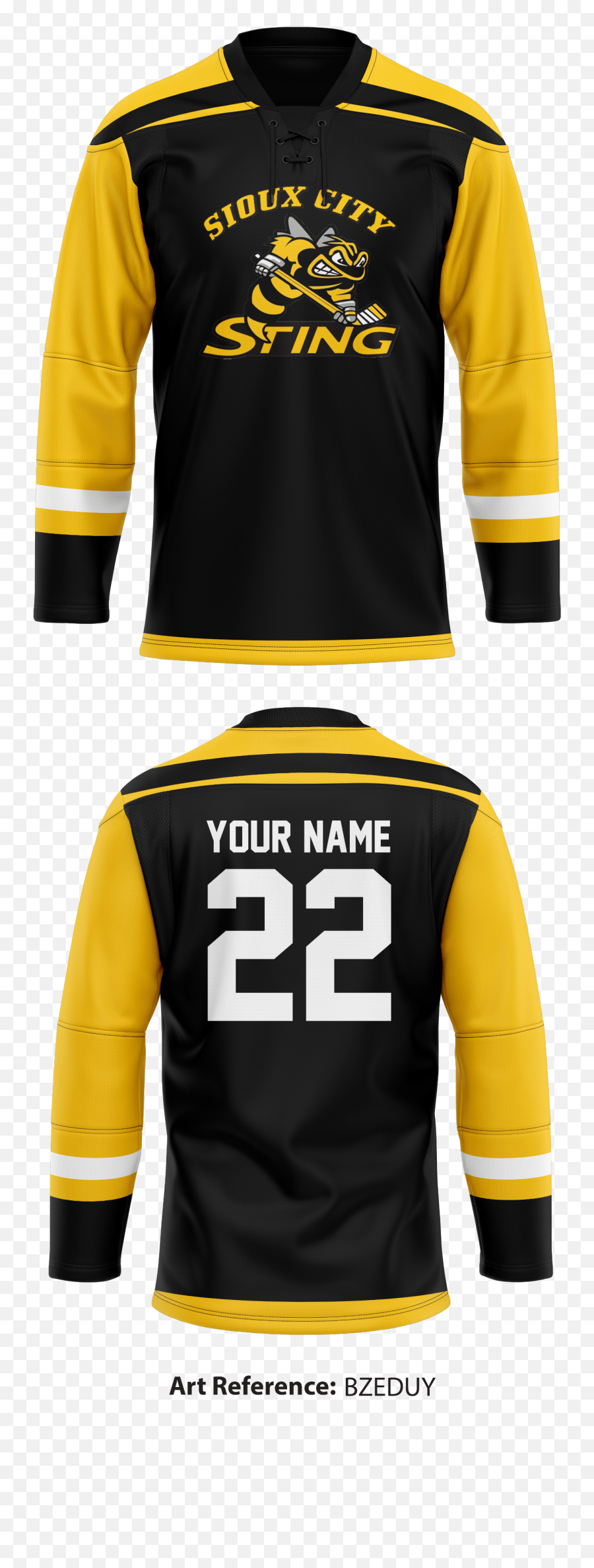 Sioux City Sting Hockey Store 1 Jersey - Bzeduy Stoney Creek Sabres Png,Sting Png