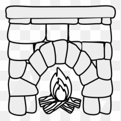 Fireplace U2013 Clipartshare - Fireplace Black And White Png,Fireplace Fire Png