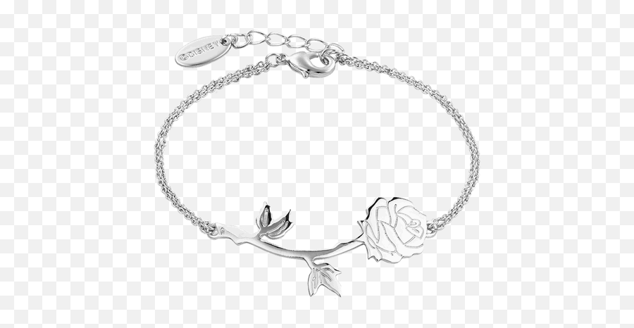 Disney - Beauty And The Beast Enchanted Rose Bracelet Silver Armband Damen Schön Png,Beauty And The Beast Rose Png