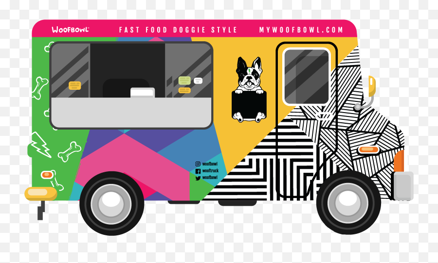 Woofbowl Dog Food Truck - Logo Food Truck Style Png,Food Truck Png