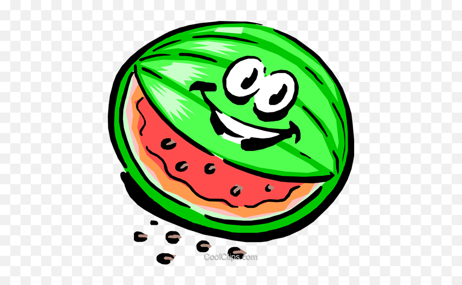 Cartoon Watermelon Royalty Free Vector Clip Art Illustration - Cartoon Watermelon Png,Watermelon Png Clipart