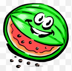 Cartoon Watermelon Royalty Free Vector Clip Art Illustration - Cartoon Watermelon Png,Watermelon Png Clipart