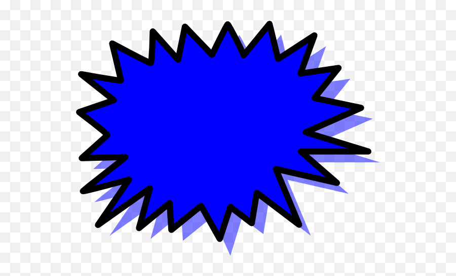 Blue Explosion Blank Pow Clip Art - Vector Clip 20 Off Png,Explosion Clipart Transparent