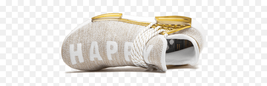 Pharrellu0027s Nmd Human Race Pack Is Landing Next In China - Shoe Png,Adidas Gold Logo