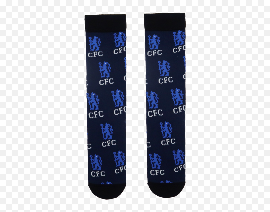 Chelsea Fc All Over Print Logo Socks In Blue - Ski Png,Chelsea Logo