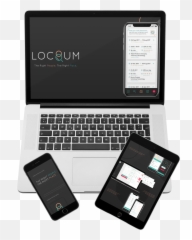 Mockup - Ofamacbookprowithipadminiandiphonesetovera Macbook Pro Png,Macbook Pro Png