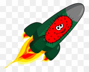 Bugs Clipart Bacteria - Rocket Transparent Cartoon png